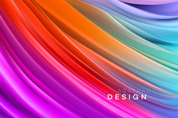 Color Flow Abstract shape poster design. Vector illustration