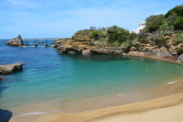 Fototapeta premium Biarritz Plage du Port Vieux Pays Basque France