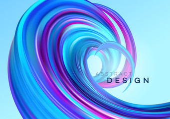 Color Flow Abstract shape poster design. Vector illustration