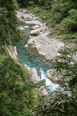 Fototapeta na wymiar View of river in side taroko national park for landscape in Hualien,taiwan.