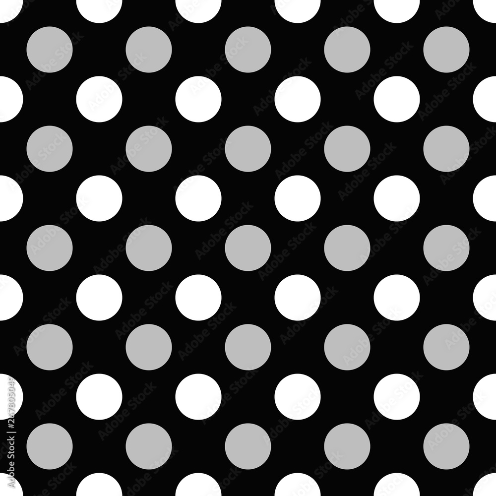 Poster geometrical grey seamless pattern - vector circle background design