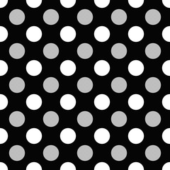 Geometrical grey seamless pattern - vector circle background design