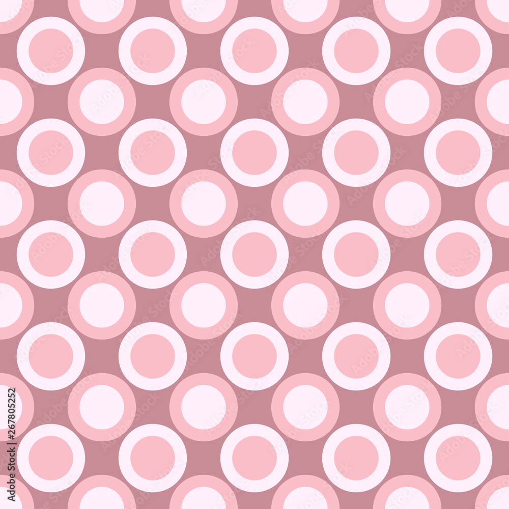 Poster pink simple repeating pattern - vector circle background design