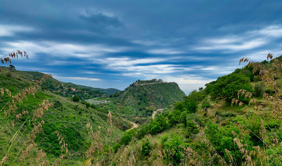 Fototapeta premium The castle of Sant'Aniceto, one of the many Byzantine Castrums present in Calabria, Italy.