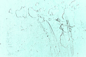 Vintage cyan background. Rough painted wall of hazel color. Imperfect plane of brown colored. Uneven old decorative toned backdrop of blue tint. Texture of azure hue. Ornamental stony surface.