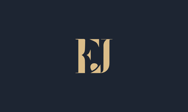 EJ logo design template vector illustration