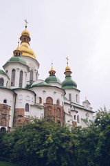 Fototapeta na wymiar St. Sophia's Cathedral with restored parts