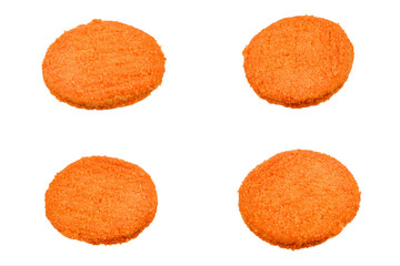 Fish burger isolated on white background.