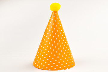 Birthday cap isolated on white background.