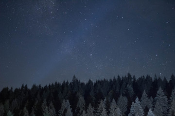 Fototapeta premium Night sky in Carpathians