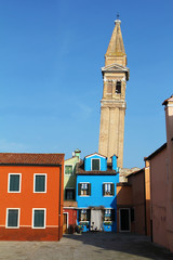 Obraz premium Leaning clock tower venice 