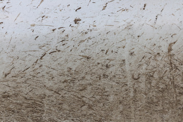 The texture of the contaminated metal surface . drops of dirt.