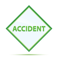 Accident modern abstract green diamond button