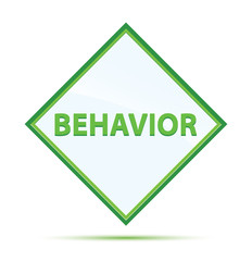 Behavior modern abstract green diamond button