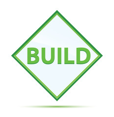 Build modern abstract green diamond button
