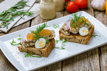 forshmak of herring with black bread