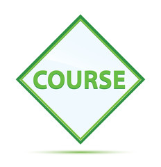 Course modern abstract green diamond button