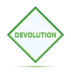 Devolution modern abstract green diamond button