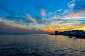 azul atardecer