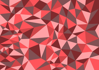 abstract red polygon illustration background. Vector triangular low poly style. 