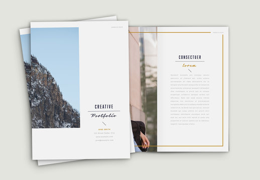 Portfolio Layout with Muted Color Accents