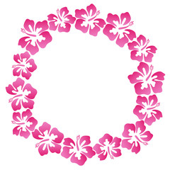 Summer hibiscus beautiful flower vector illustration