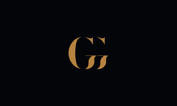 GG logo design template vector illustration minimal design