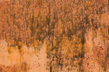 Grunge rusted metal texture. Rusty corrosion and oxidized background. Worn metallic iron panel.