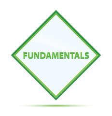 Fundamentals modern abstract green diamond button
