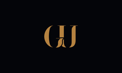 GU logo design template vector illustration minimal design