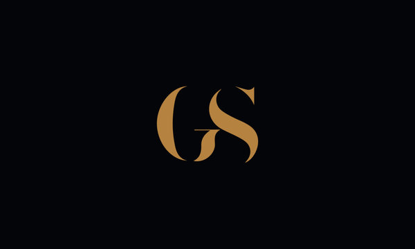 GS logo design template vector illustration minimal design