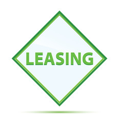 Leasing modern abstract green diamond button