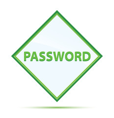 Password modern abstract green diamond button