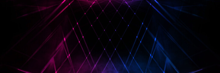 Abstract background neon with lines and glow