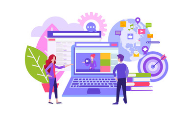 training young people to gain knowledge from social media and online courses.