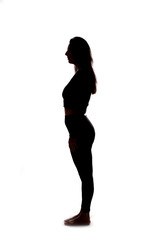 Fototapeta premium Perfil y silueta de una mujer joven