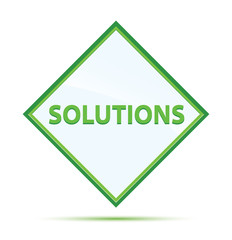 Solutions modern abstract green diamond button