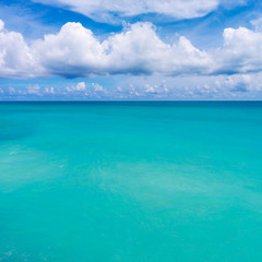 Sunny Summer Day Turquoise Sea Background