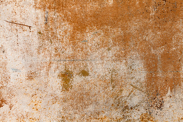 Texture of vintage painted iron wall background. 