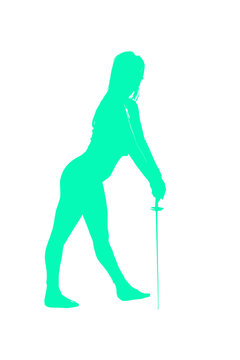 Silueta y perfil de una chica joven