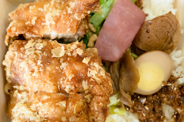 fried chicken drumstick lunch box