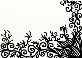 Fondo con una Flor y Adornos Vintage