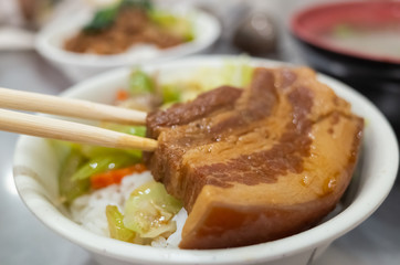 soy-stewed pork with rice