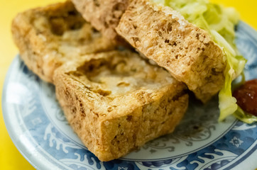 famous Taiwanese snack of stinky tofu