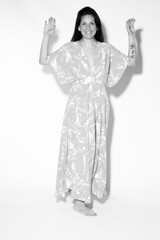 Retrato en Blanco y negro de una bella mujer
