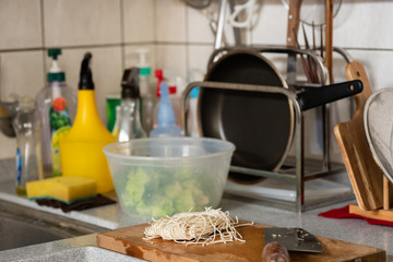kitchen counter with nobody