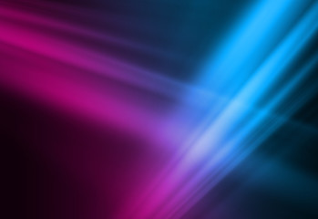 Fototapeta premium Dark abstract futuristic background. Neon lines and shapes. Neon glow and rays on a dark background
