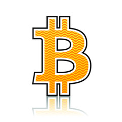 Bitcoin sign icon vector illustration