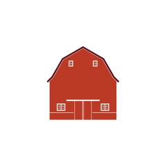 Barn on the Farm Fields Sign Symbol Icon Logo Template