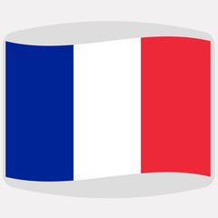 flag of france,  vector illustration, flat
